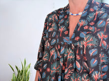 Cargar imagen en el visor de la galería, INDIGO DRESS - BLUE TREES
