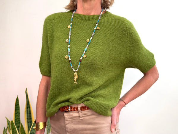 INGRID ALPACA JUMPER -  GREEN