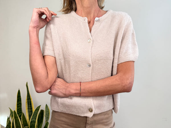 INGRID ALPACA MANGA CORTA -  HUESO