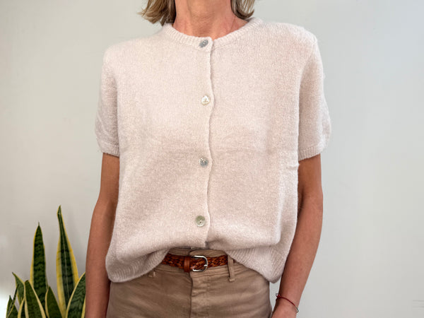 INGRID ALPACA MANGA CORTA -  HUESO