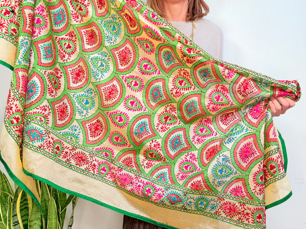 EMBROIDERY SILK SCARF 31