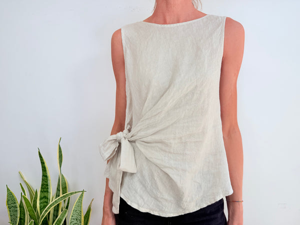 SHORT SLEEVE LINEN SHIRT - PISTACHIO