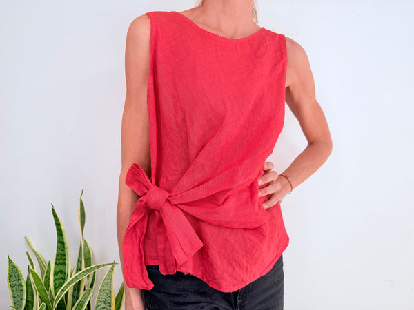 SHORT SLEEVE LINEN SHIRT - PISTACHIO
