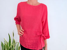 Charger l'image dans la galerie, CAMISA LINO LAZO - FUCSIA
