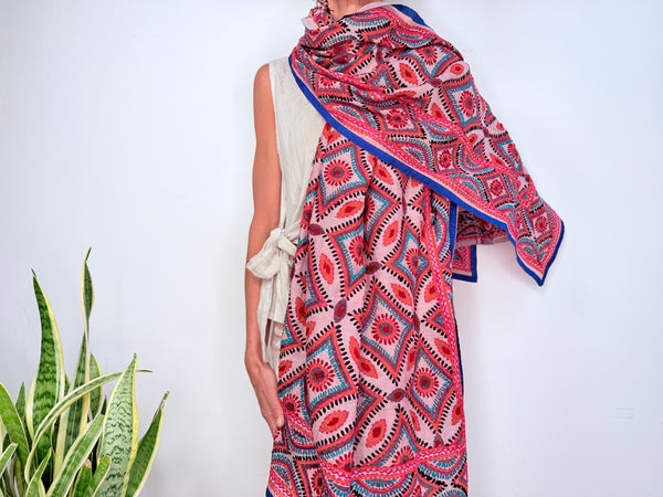 EMBROIDERY SILK SCARF 36