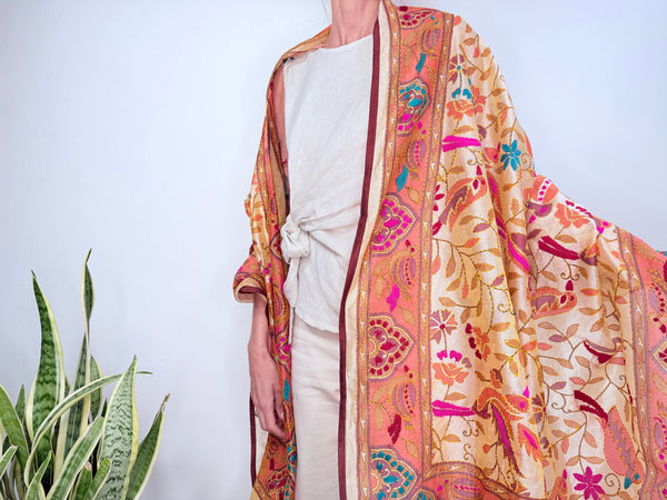 EMBROIDERY SILK SCARF 35