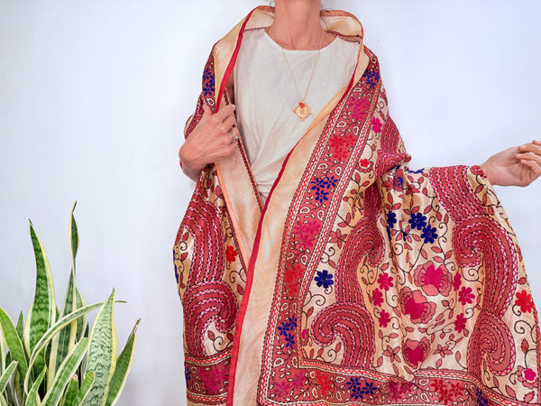 EMBROIDERY SILK SCARF 28