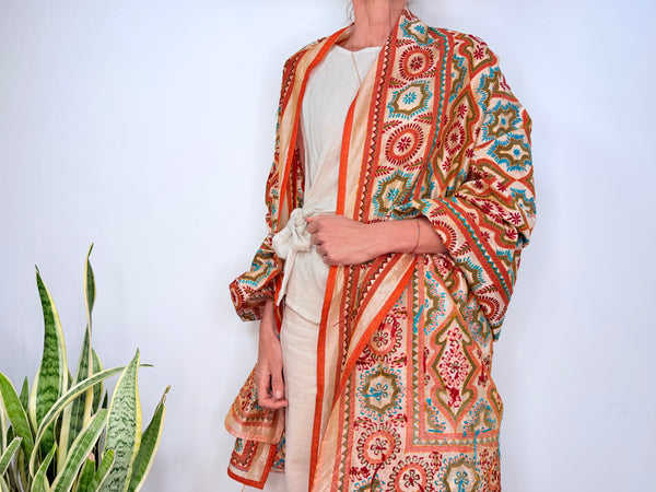 EMBROIDERY SILK SCARF 27