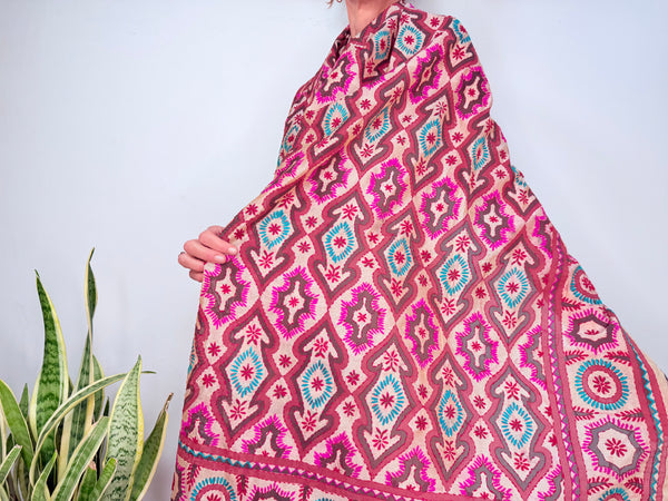 EMBROIDERY SILK SCARF 23
