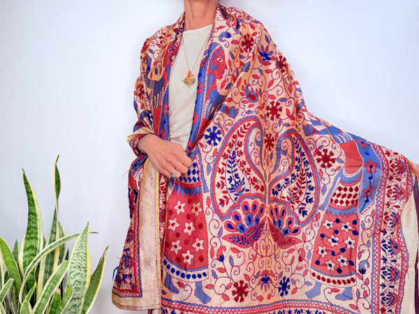EMBROIDERY SILK SCARF 19