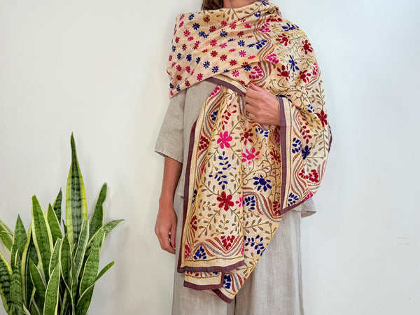 EMBROIDERY SILK SCARF 1