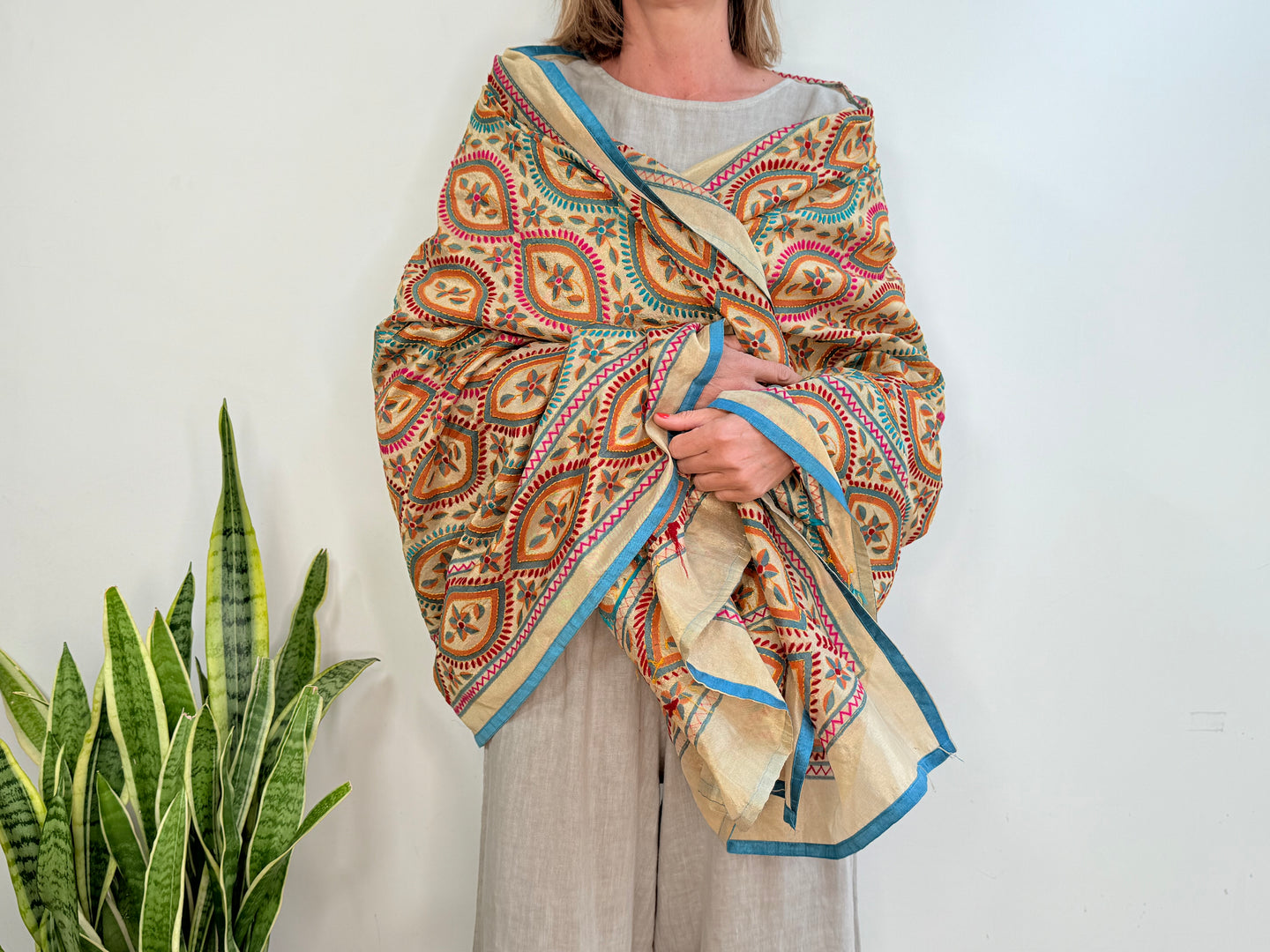 EMBROIDERY SILK SCARF 3
