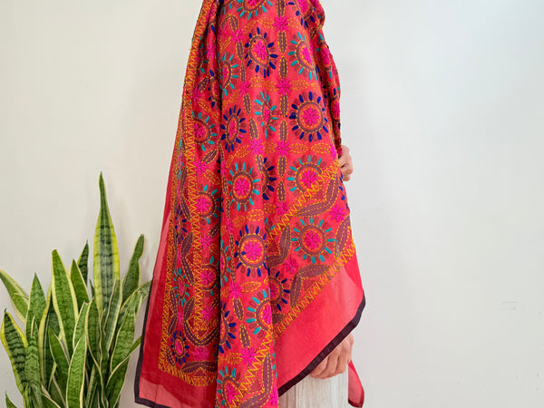EMBROIDERY SILK SCARF 4