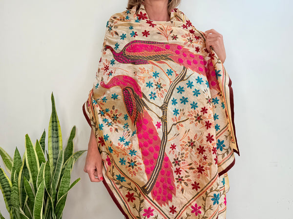 EMBROIDERY SILK SCARF 6