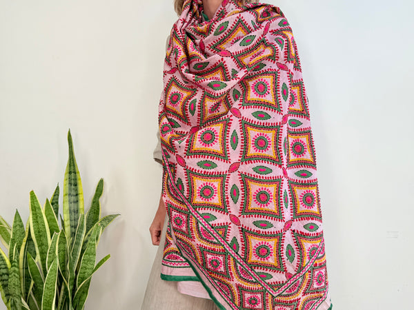 EMBROIDERY SILK SCARF 7