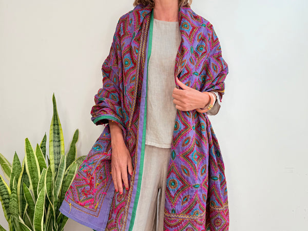 EMBROIDERY SILK SCARF 12