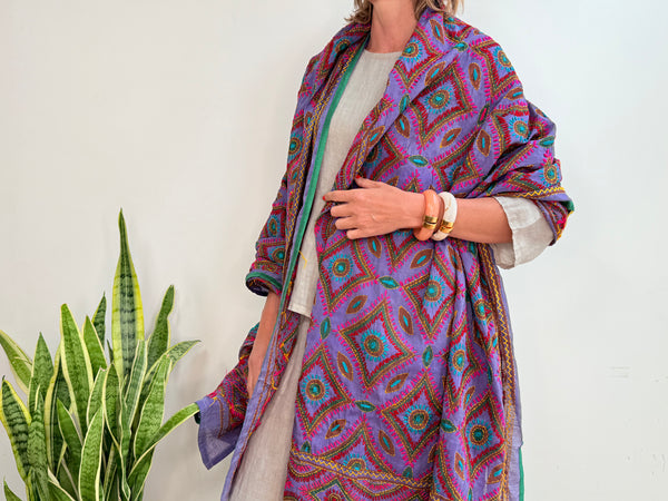 EMBROIDERY SILK SCARF 12
