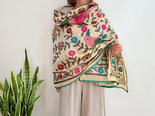 EMBROIDERY SILK SCARF 13