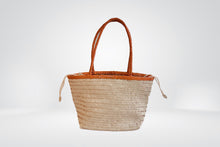 Load image into Gallery viewer, Two-tone basket bag - cream

