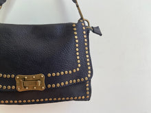 Load image into Gallery viewer, STUD WASHED LEATHER BAG BLACK
