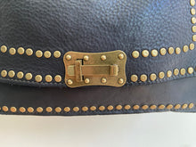 Load image into Gallery viewer, STUD WASHED LEATHER BAG BLACK
