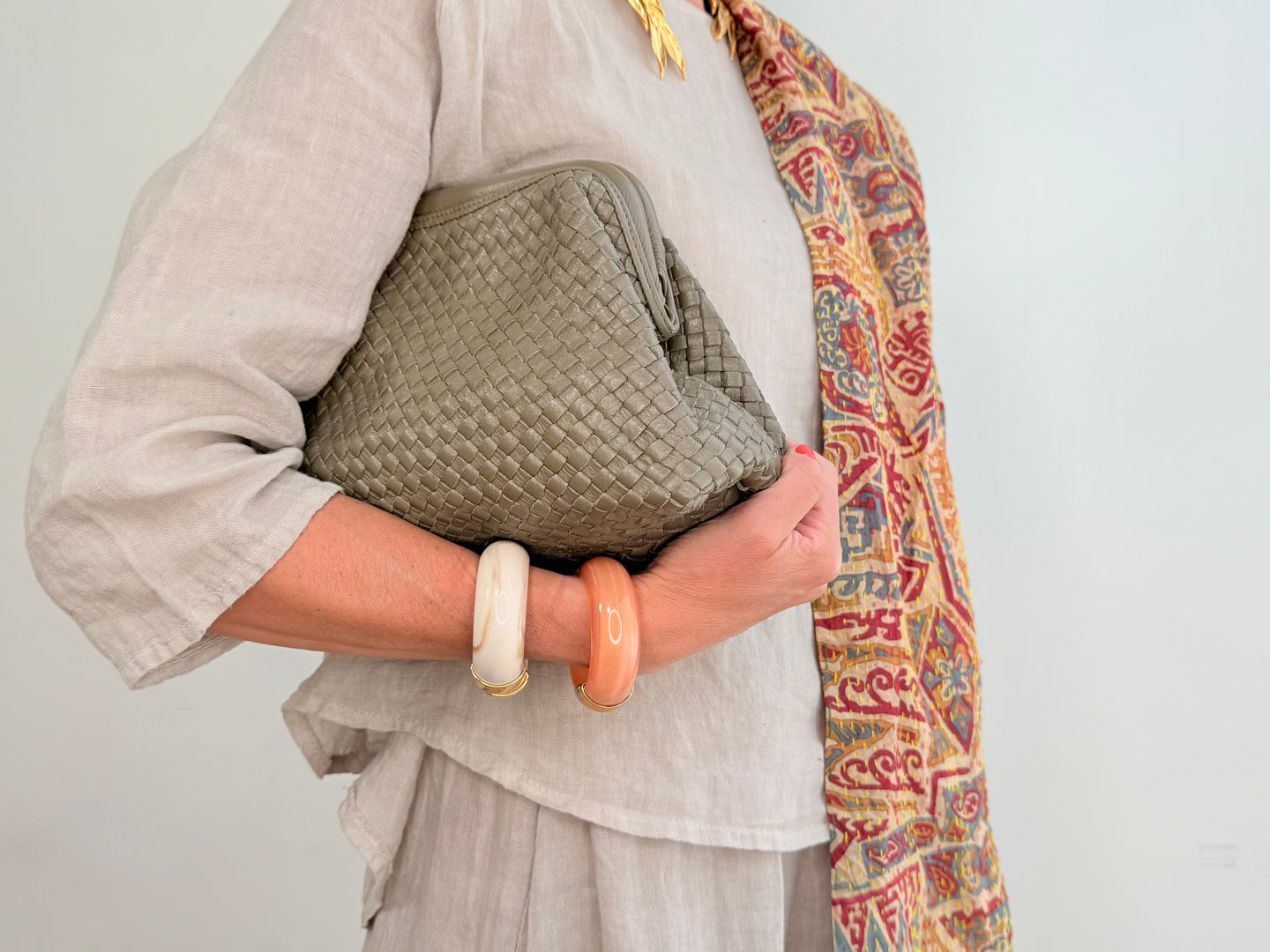 FLORENCIA CLUTCH BAG - GREEN