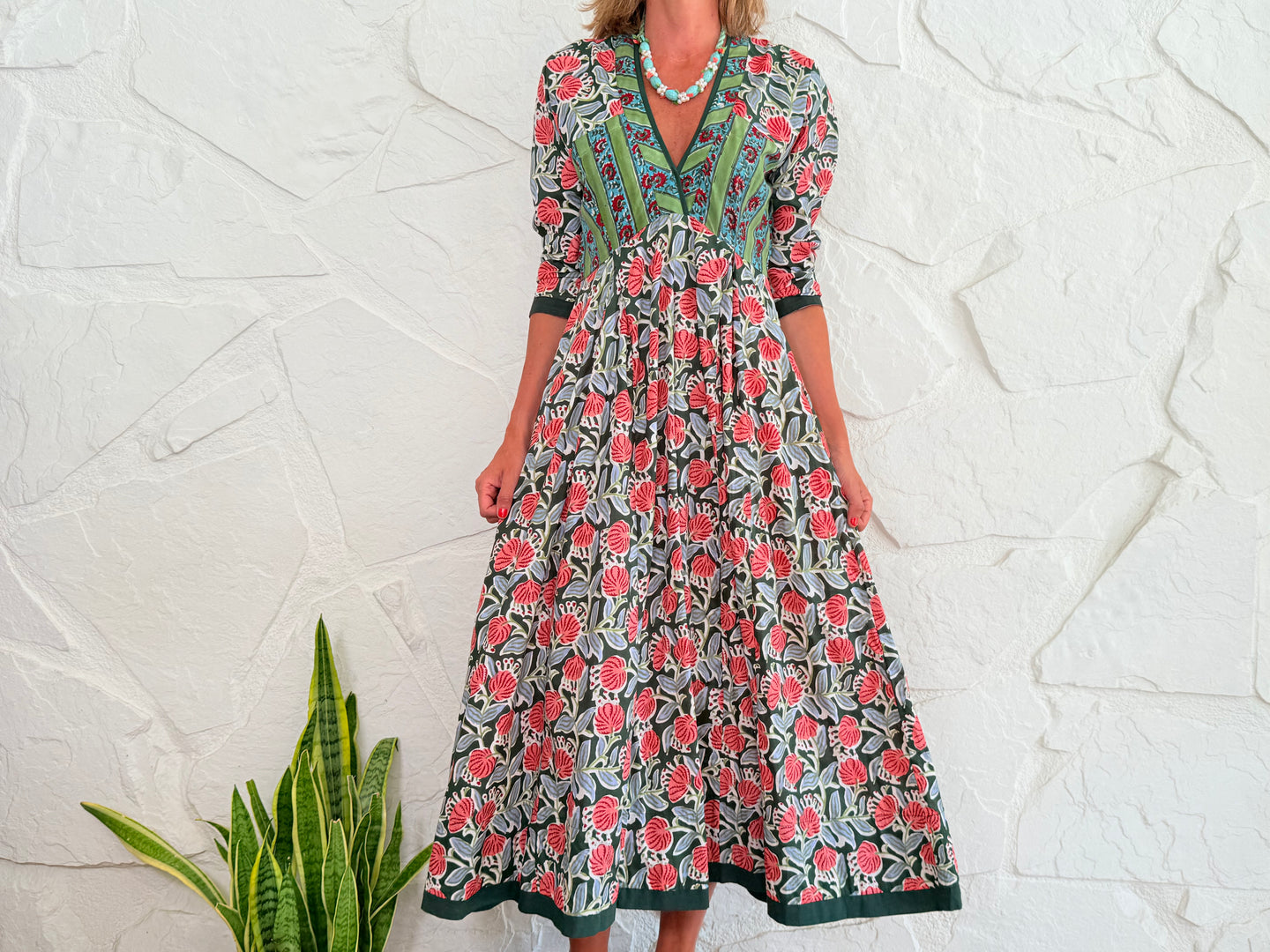 TOSCANA KLEID - GRÜN