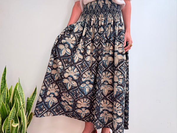 INDIGO SKIRT - CREAM