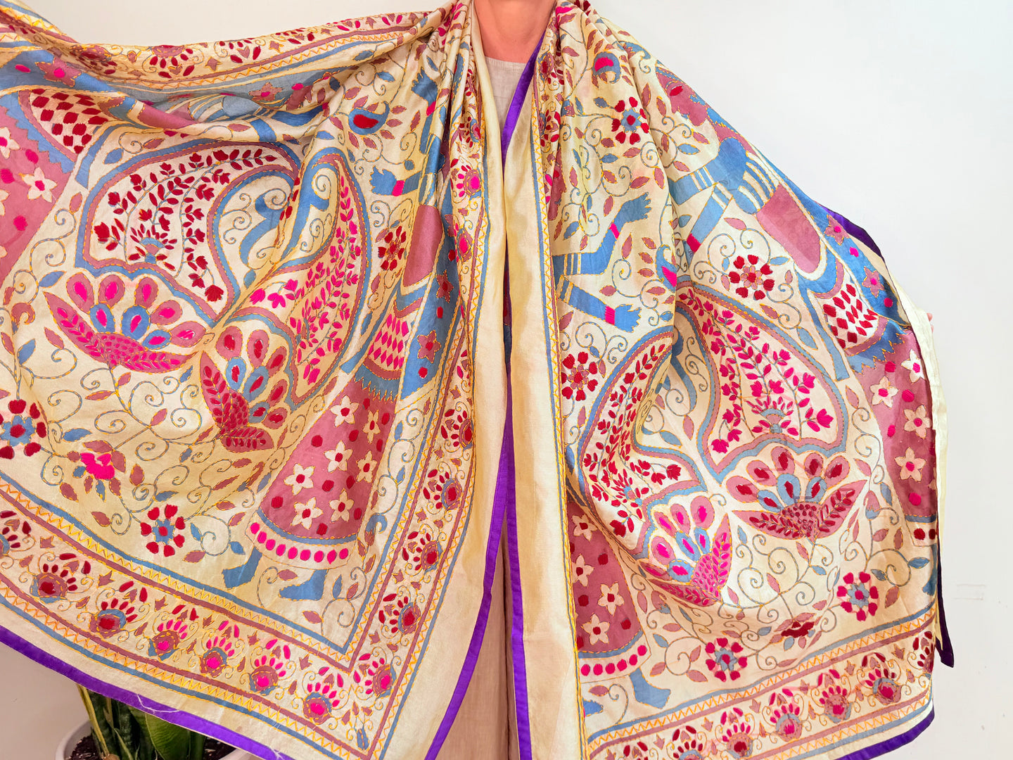 EMBROIDERY SILK SCARF 2