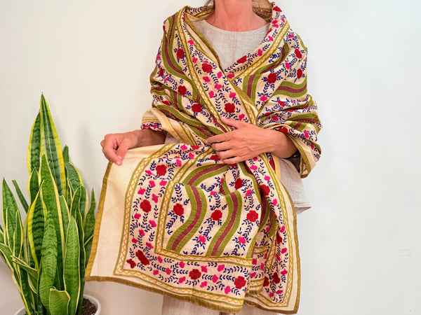 EMBROIDERY SILK SCARF 5