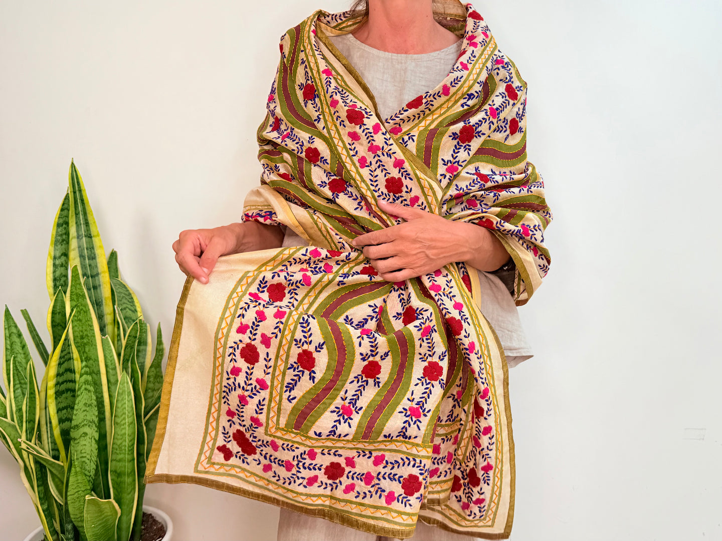 EMBROIDERY SILK SCARF 5