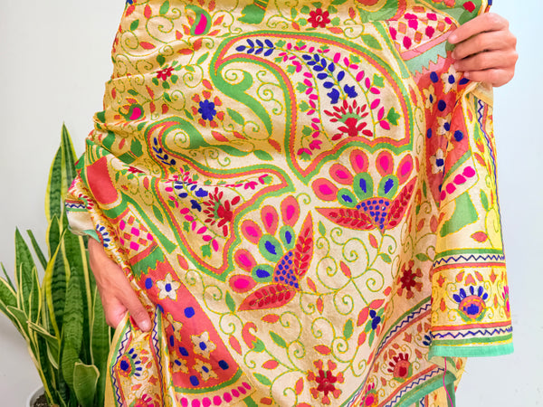 EMBROIDERY SILK SCARF 10