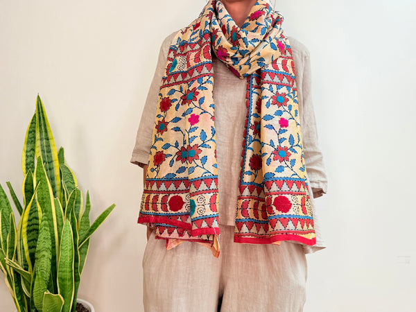 EMBROIDERY SILK SCARF 12