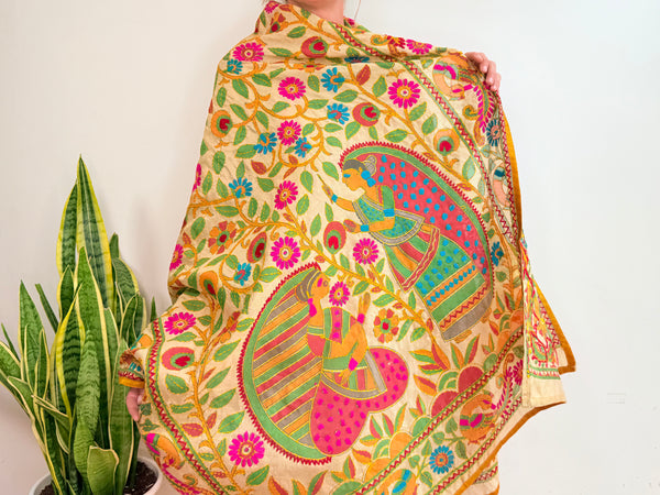 EMBROIDERY SILK SCARF 13