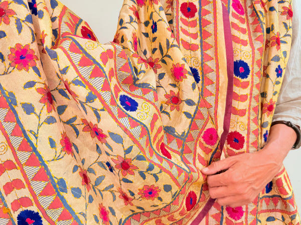 EMBROIDERY SILK SCARF 21