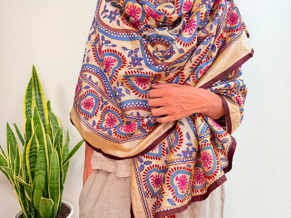 EMBROIDERY SILK SCARF 22