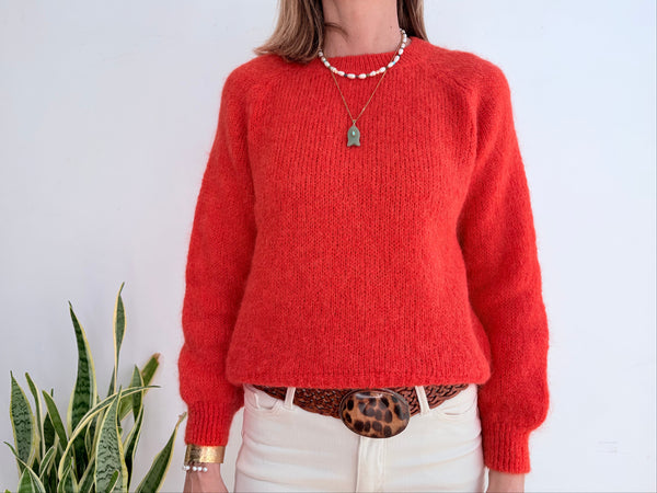 EVA MOHAIR JUMPER - ORANGE
