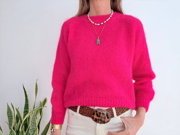 EVA MOHAIR JUMPER - FUCCIA