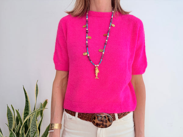 INGRID ALPACA JUMPER - FUCCIA