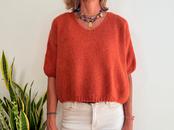 MARGOT ALPACA JUMPER - ORANGE