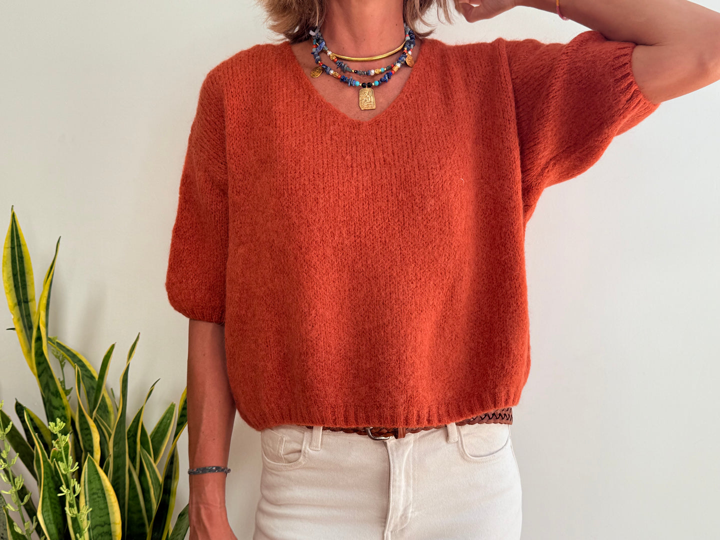 MARGOT ALPACA JUMPER - ORANGE