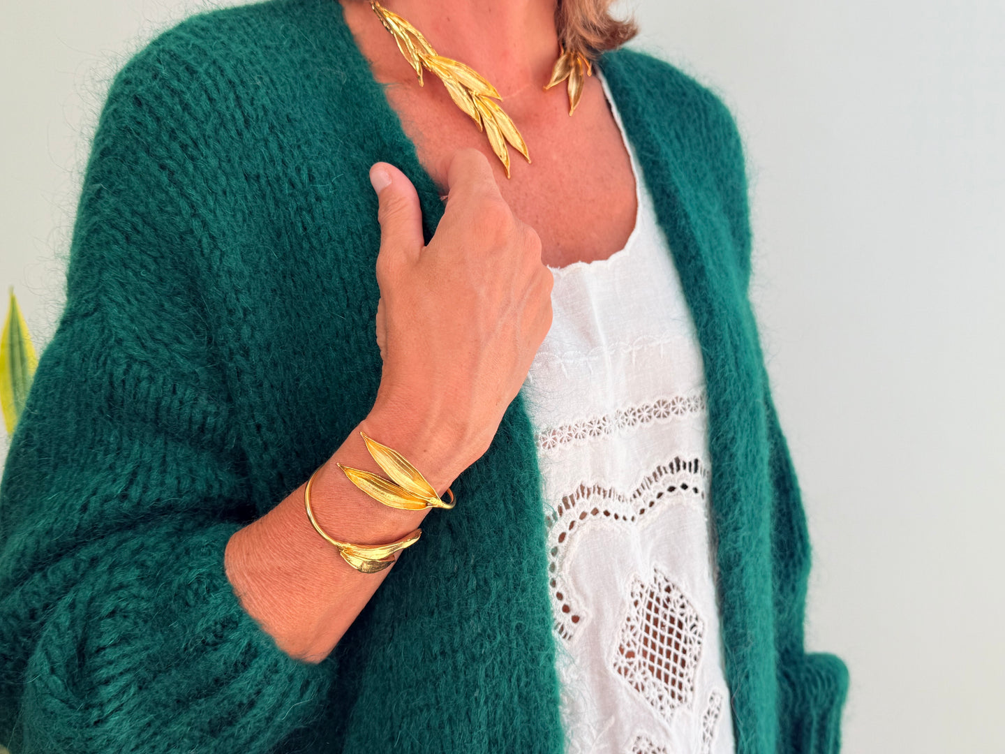 LU MOHAIR BOLERO - GREEN