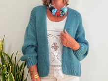 Lade das Bild in den Galerie-Viewer, LU MOHAIR BOLERO - TURQUOISE
