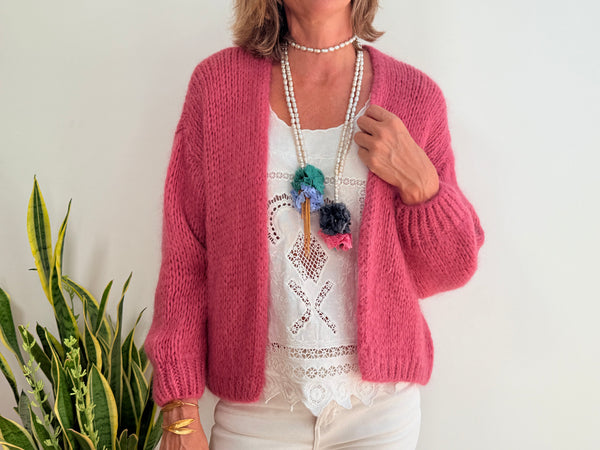 LU MOHAIR BOLERO - PINK