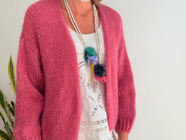LU MOHAIR BOLERO - PINK