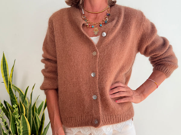 CAROLINE MOHAIR CARDIGAN - CAMEL