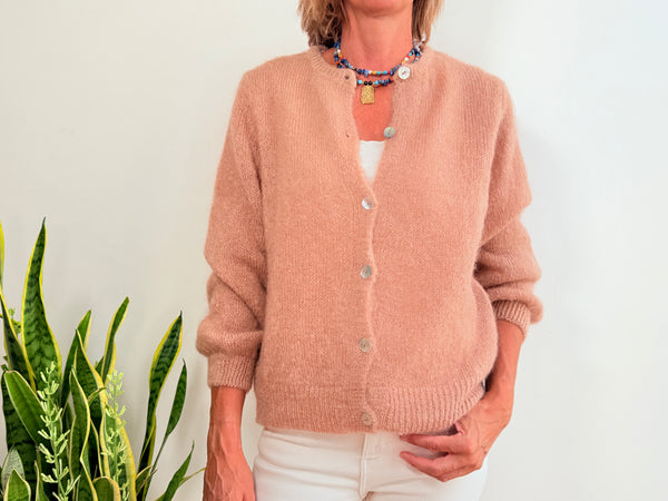 ANAÏS MOHAIR CARDIGAN - CAMEL