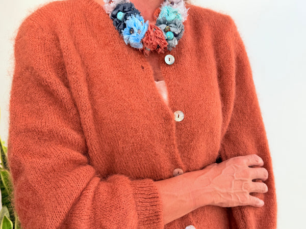 ANAÏS MOHAIR CARDIGAN - BROWN
