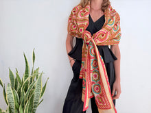 Load image into Gallery viewer, EMBROIDERY SILK SCARF 3

