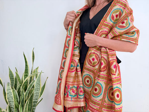 EMBROIDERY SILK SCARF 3